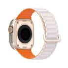 For Apple Watch Series 7 45mm DUX DUCIS KJ Series Magnetic Buckle Silicone Watch Band(Starlight Orange) - 2