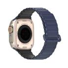 For Apple Watch Series 4 44mm DUX DUCIS KJ Series Magnetic Buckle Silicone Watch Band(Black Blue) - 2