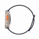 For Apple Watch Series 4 44mm DUX DUCIS KJ Series Magnetic Buckle Silicone Watch Band(Black Blue) - 3
