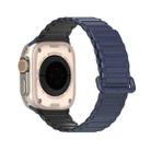 For Apple Watch Series 3 42mm DUX DUCIS KJ Series Magnetic Buckle Silicone Watch Band(Black Blue) - 2