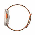 For Apple Watch 42mm DUX DUCIS KJ Series Magnetic Buckle Silicone Watch Band(Black Orange) - 3