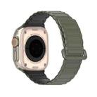 For Apple Watch Series 10 42mm DUX DUCIS KJ Series Magnetic Buckle Silicone Watch Band(Black Green) - 2