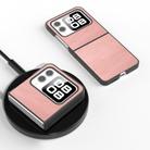 For Huawei nova Flip Black Frame Two-color Calf Texture PU Phone Case(Rose Gold) - 2