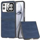 For Huawei nova Flip Black Frame Two-color Calf Texture PU Phone Case(Blue) - 1