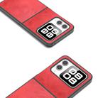 For Huawei nova Flip Black Frame Two-color Calf Texture PU Phone Case(Red) - 3