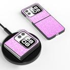 For Huawei nova Flip Black Frame Colorful Glitter Phone Case(Dark Pink) - 2