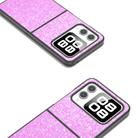 For Huawei nova Flip Black Frame Colorful Glitter Phone Case(Dark Pink) - 3