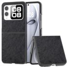 For Huawei nova Flip Dual Color Lichi Texture PU Phone Case(Black) - 1