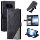 For Samsung Galaxy Note 8 Skin Feel Splicing Horizontal Flip Leather Case with Holder & Card Slots & Wallet & Photo Frame(Black) - 1