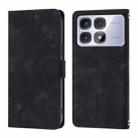 For Redmi K70 Ultra 5G Global Skin-feel Embossed Leather Phone Case(Black) - 3