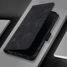 For Redmi Note 14 4G 163.25mm Skin-feel Embossed Leather Phone Case(Black) - 3