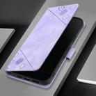 For Redmi Note 14 5G Global Skin-feel Embossed Leather Phone Case(Light Purple) - 3