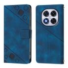 For Redmi Note 14 Pro 5G Global Skin-feel Embossed Leather Phone Case(Blue) - 2