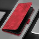 For Redmi Note 14 4G 164.84mm Skin-feel Embossed Leather Phone Case(Red) - 3