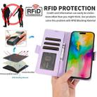 For iPhone 11 Pro Side Buckle RFID Anti-theft Leather Phone Case(Light Purple) - 3