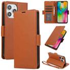 For iPhone 11 Pro Side Buckle RFID Anti-theft Leather Phone Case(Brown) - 1