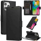 For iPhone 11 Pro Max Side Buckle RFID Anti-theft Leather Phone Case(Black) - 1