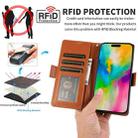 For iPhone 12 Pro Max Side Buckle RFID Anti-theft Leather Phone Case(Brown) - 3