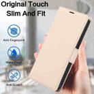 For iPhone 13 Pro Side Buckle RFID Anti-theft Leather Phone Case(Apricot) - 2