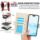 For iPhone 16 Plus Side Buckle RFID Anti-theft Leather Phone Case(Apricot) - 3