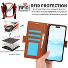 For iPhone 16 Plus Side Buckle RFID Anti-theft Leather Phone Case(Brown) - 3