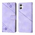 For Samsung Galaxy A06 4G Skin-feel Embossed Leather Phone Case(Light Purple) - 3