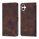 For Samsung Galaxy A06 4G Skin-feel Embossed Leather Phone Case(Brown) - 3