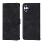 For Samsung Galaxy A06 5G Skin-feel Embossed Leather Phone Case(Black) - 2