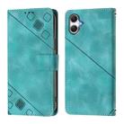 For Samsung Galaxy A07 4G Skin-feel Embossed Leather Phone Case(Green) - 2