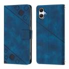 For Samsung Galaxy A07 4G Skin-feel Embossed Leather Phone Case(Blue) - 2