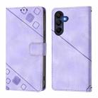 For Samsung Galaxy A17 5G Skin-feel Embossed Leather Phone Case(Light Purple) - 2