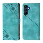 For Samsung Galaxy A17 5G Skin-feel Embossed Leather Phone Case(Green) - 2