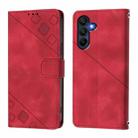 For Samsung Galaxy A17 5G Skin-feel Embossed Leather Phone Case(Red) - 2