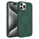 For iPhone 15 Pro Ice Feeling Cooling MagSafe Magnetic Phone Case(Dark Green) - 1