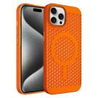 For iPhone 15 Pro Max Ice Feeling Cooling MagSafe Magnetic Phone Case(Orange) - 1