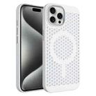 For iPhone 15 Pro Max Ice Feeling Cooling MagSafe Magnetic Phone Case(White) - 1