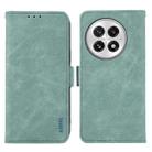 For OnePlus 13 ABEEL Frosted Magnetic RFID Leather Phone Case(Cyan) - 1