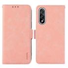 For OnePlus Nord 5 / Ace 5 Ultra ABEEL Frosted Magnetic RFID Leather Phone Case(Pink) - 1