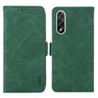 For OnePlus Nord 5 / Ace 5 Ultra ABEEL Frosted Magnetic RFID Leather Phone Case(Green) - 1