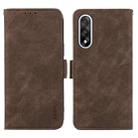 For OnePlus Nord 5 / Ace 5 Ultra ABEEL Frosted Magnetic RFID Leather Phone Case(Brown) - 1