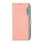 For OnePlus Nord 4 ABEEL Color Block Magnetic RFID Leather Phone Case(Pink-Cyan) - 2