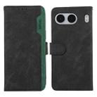 For OnePlus Nord 4 ABEEL Color Block Magnetic RFID Leather Phone Case(Black-Green) - 1