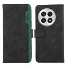 For OnePlus 13 ABEEL Color Block Magnetic RFID Leather Phone Case(Black-Green) - 1