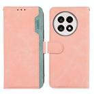 For OnePlus 13R Global ABEEL Color Block Magnetic RFID Leather Phone Case(Pink-Cyan) - 1