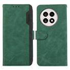 For OnePlus 13R Global ABEEL Color Block Magnetic RFID Leather Phone Case(Green-Black) - 1