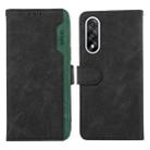 For OnePlus Nord 5 / Ace 5 Ultra ABEEL Color Block Magnetic RFID Leather Phone Case(Black-Green) - 1