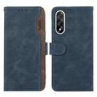 For OnePlus Nord 5 / Ace 5 Ultra ABEEL Color Block Magnetic RFID Leather Phone Case(Blue-Brown) - 1
