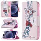 For iPhone 12 mini Colored Drawing Pattern Horizontal Flip Leather Case with Holder & Card Slots & Wallet(Deer) - 1