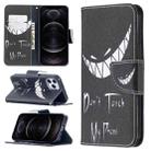 For iPhone 12 / 12 Pro Colored Drawing Pattern Horizontal Flip Leather Case with Holder & Card Slots & Wallet(Smirk) - 1