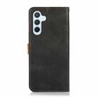 For Samsung Galaxy A17 5G KHAZNEH Dual-color Cowhide Texture Flip Leather Phone Case(Black) - 3